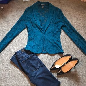 INC lace blazer